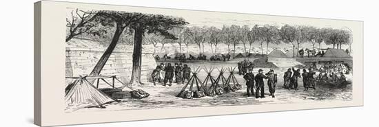 Franco-Prussian War: Camp Scene Within the City Walls of Paris, France-null-Stretched Canvas