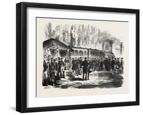 Franco-Prussian War: Departure of the Emperor of the French and the Prince Imperial from the Railwa-null-Framed Giclee Print