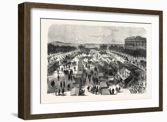 Franco-Prussian War: Established Hospital in Tents and in Cars-null-Framed Giclee Print