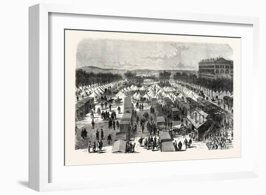 Franco-Prussian War: Established Hospital in Tents and in Cars-null-Framed Giclee Print