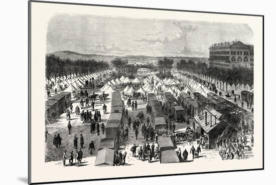 Franco-Prussian War: Established Hospital in Tents and in Cars-null-Mounted Giclee Print