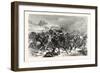 Franco-Prussian War: French Mitrailleusenbatterien Fled from the Saxon Infantry Regiment Friedrich-null-Framed Giclee Print