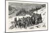 Franco-Prussian War: French Soldiers Escorted by Swiss Military in the Jura the 3 February 1871-null-Mounted Giclee Print