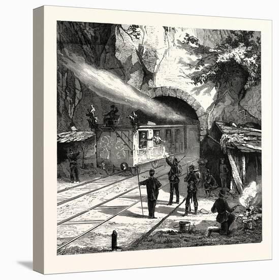 Franco-Prussian War: Guarding the Railway Tunnel Near Saarburg by North German Landwehr, Germany-null-Stretched Canvas