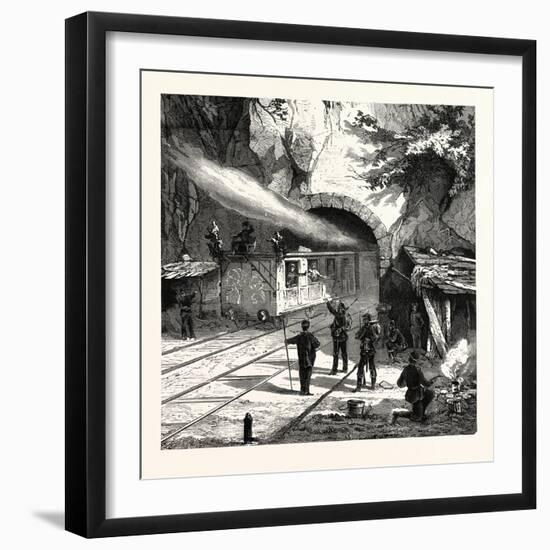 Franco-Prussian War: Guarding the Railway Tunnel Near Saarburg by North German Landwehr, Germany-null-Framed Giclee Print