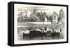 Franco-Prussian War: Gunboat to Protect the Banks of the Seine, France-null-Framed Stretched Canvas