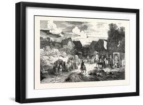 Franco-Prussian War: Hospital in a Village Near Wissembourg, France-null-Framed Giclee Print