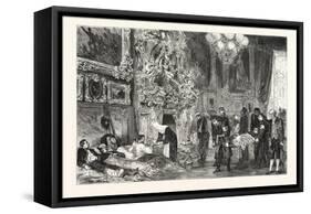 Franco-Prussian War: Hospital in Versailles Palace, France-null-Framed Stretched Canvas