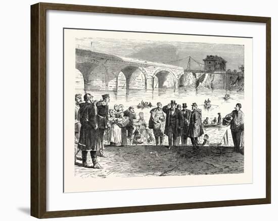 Franco-Prussian War: Jules Favre Lands During the First Week of the Armistice at the Bridge of Sevr-null-Framed Giclee Print