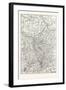 Franco-Prussian War: Map of Alsace and Lorraine, Counties Given to the German Empire 1870-null-Framed Giclee Print