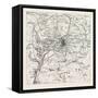 Franco-Prussian War: Map of Vicinity of Metz-null-Framed Stretched Canvas