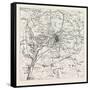 Franco-Prussian War: Map of Vicinity of Metz-null-Framed Stretched Canvas