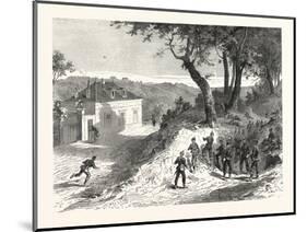 Franco-Prussian War: Picket Below Noisy Le Grand in Front of Fort Nogent. from Left to Right: Fort-null-Mounted Giclee Print