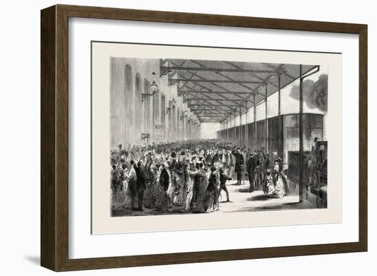 Franco-Prussian War: Reception of the Royal Prince of Prussia on the Railway Station of Leipzig Jul-null-Framed Giclee Print