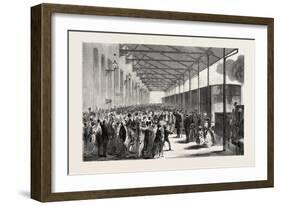 Franco-Prussian War: Reception of the Royal Prince of Prussia on the Railway Station of Leipzig Jul-null-Framed Giclee Print