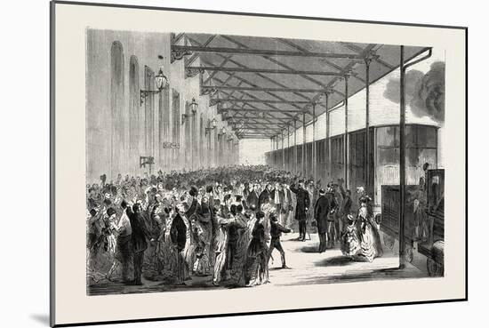 Franco-Prussian War: Reception of the Royal Prince of Prussia on the Railway Station of Leipzig Jul-null-Mounted Giclee Print