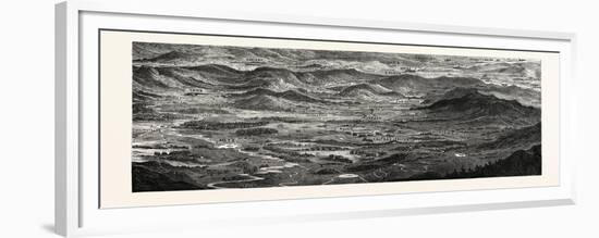 Franco-Prussian War: Relief Map of the Theatre of War, the Rhine Moselle, 1870-null-Framed Giclee Print