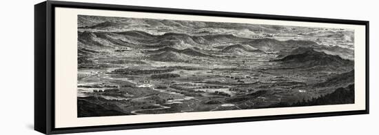 Franco-Prussian War: Relief Map of the Theatre of War, the Rhine Moselle, 1870-null-Framed Stretched Canvas