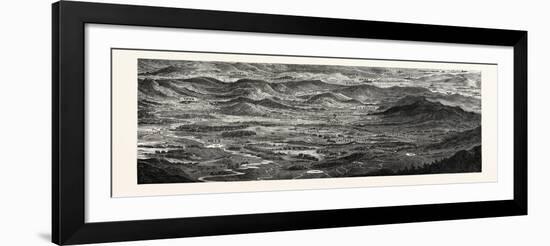 Franco-Prussian War: Relief Map of the Theatre of War, the Rhine Moselle, 1870-null-Framed Giclee Print