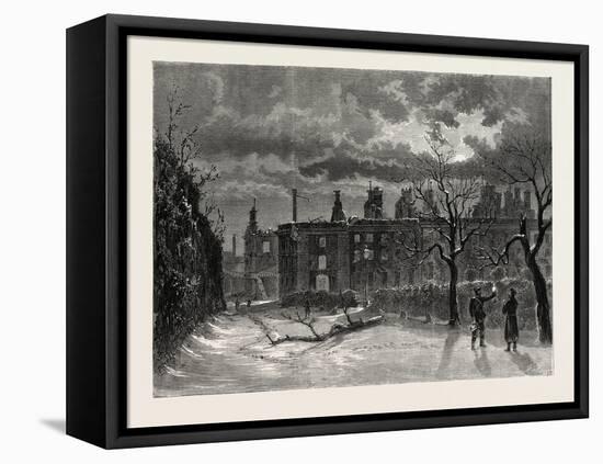 Franco-Prussian War: Ruins of the Palace of Saint-Cloud-null-Framed Stretched Canvas