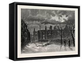 Franco-Prussian War: Ruins of the Palace of Saint-Cloud-null-Framed Stretched Canvas