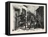 Franco-Prussian War: Searching a Village for the Enemy-null-Framed Stretched Canvas
