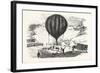 Franco-Prussian War: the Balloon Neptune on the St. Pierre De Montmartre Square-null-Framed Giclee Print