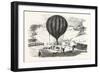 Franco-Prussian War: the Balloon Neptune on the St. Pierre De Montmartre Square-null-Framed Giclee Print