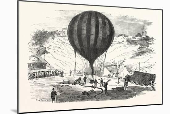 Franco-Prussian War: the Balloon Neptune on the St. Pierre De Montmartre Square-null-Mounted Giclee Print