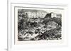 Franco-Prussian War: the Citadel of Laon after the Explosion, September 9 1870-null-Framed Giclee Print