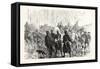 Franco-Prussian War: Transport Caught Franctireurs on a Country Road in Burgundy, France-null-Framed Stretched Canvas