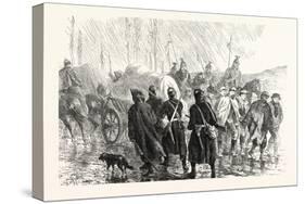 Franco-Prussian War: Transport Caught Franctireurs on a Country Road in Burgundy, France-null-Stretched Canvas