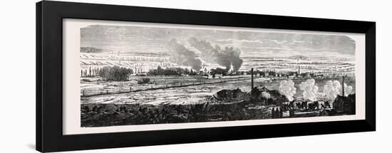 Franco-Prussian War: View of the Plane at Le Bourget on 23 December 1870. from Left to Right: Dugny-null-Framed Giclee Print