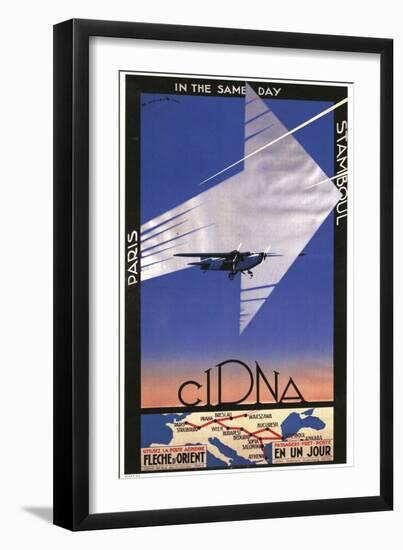 Franco-Romanian Aviation Company Tri-Motored Fokker-Maurus-Framed Art Print