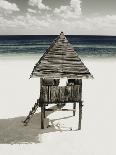 Lifeguard Station on Beach-Franco Vogt-Stretched Canvas