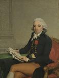 Portrait-charge de Lemonnier jouant de la flûte-Francois Andre Vincent-Giclee Print