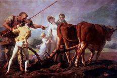 The Ploughing Lesson, 1798-Francois-Andre Vincent-Framed Giclee Print