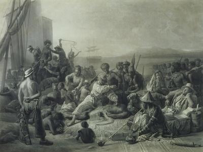 Scene on the Coast of Africa, Engraved by Wagstaff, London, 1844
