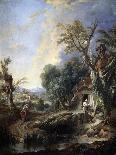 Landscape with a Hermit, 1742-François Boucher-Giclee Print