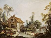 Landscape with a Watermill-Francois Boucher-Art Print