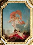 Venus Standing, Gesturing Towards a Heart on a Target with Two Doves, 1754-Francois Boucher-Giclee Print