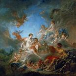 Landscape with a Hermit, 1742-François Boucher-Giclee Print