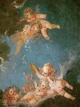 Venus Standing, Gesturing Towards a Heart on a Target with Two Doves, 1754-Francois Boucher-Giclee Print