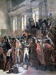 The Abdication of Napoleon at Fontainebleau on 11 April 1814-François Bouchot-Giclee Print