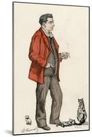 Francois Coppee and Cats-Paul Renouard-Mounted Art Print