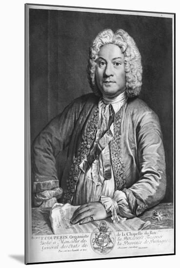 François Couperin, French Baroque Composer, Organist and Harpsichordist, 1735-J Flippart-Mounted Giclee Print