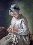 Young Woman at Work, C1725-1778-Francois Duparc-Stretched Canvas
