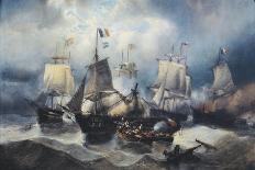 Battle of Nile or Battle of Bay of Aboukir, 1-2 August 1798-Francois Etienne Musin-Framed Giclee Print