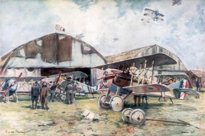 French Fighter Squadron Aerodrome, 1918