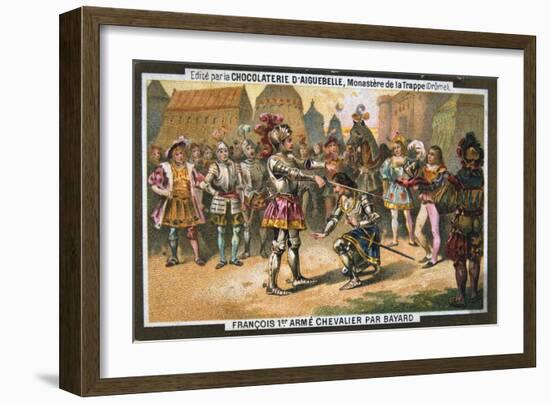 Francois I Creates Knight at Bayard, 1515, C19th Century-null-Framed Giclee Print